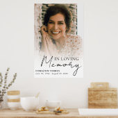 Herdenkingsfeest van het Leven Foto Funeral Poster (Keuken)