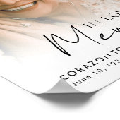 Herdenkingsfeest van het leven Foto Funeral Poster (Hoek)