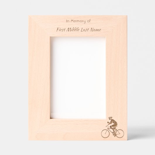 Herdenkingsfiets fietser gegraveerde lijstjes (Voorkant)