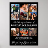 Herdenkingsfoto 9 Foto Collage Poster (Voorkant)