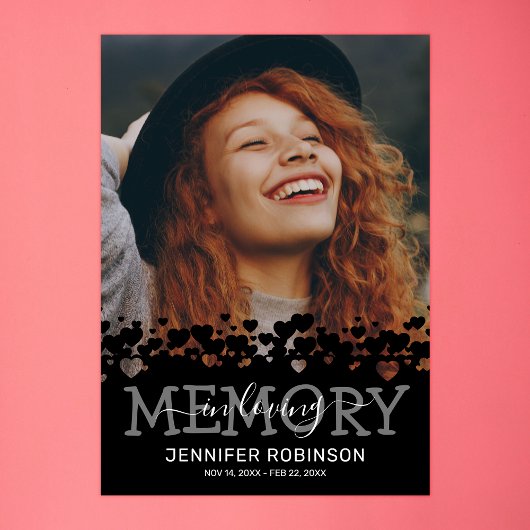 Herdenkingsfoto bij begrafenis poster