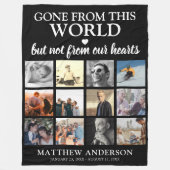 Herdenkingsfoto Collage Aandenken Memorial Fleece Deken (Voorkant)