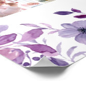 Herdenkingsfoto Collage Paarse Wilde Bloemen Poste Poster (Hoek)