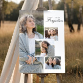 Herdenkingsfoto Collage Rouwcadeau Poster