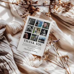 Herdenkingsfoto collage rouwdienst bedankkaart