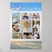 Herdenkingsfoto Collage Rouwkaart Aandenken Poster (Voorkant)