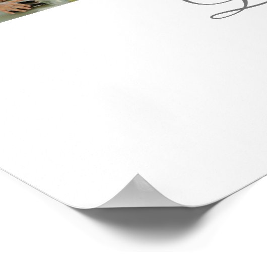 Herdenkingsfoto-collage Rouwkaart Sympathieposter Poster (Hoek)