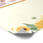 Herdenkingsfoto Collage Zonnebloemen Poster (Hoek)