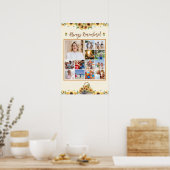 Herdenkingsfoto Collage Zonnebloemen Poster (Keuken)