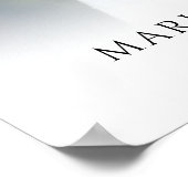 Herdenkingsfoto Elegante Script Uitvaart Welkom Bo Poster (Hoek)