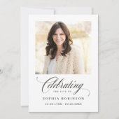 Herdenkingsfoto Funeral Memorial Card Aankondiging (Voorkant)