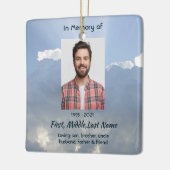 Herdenkingsfoto Gebed Hemelse Hemel Keramisch Ornament (Links)