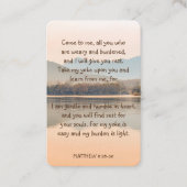 Herdenkingsfoto Gebed Vreedzame Rustige Oever Meer Visitekaartje (Voorkant)