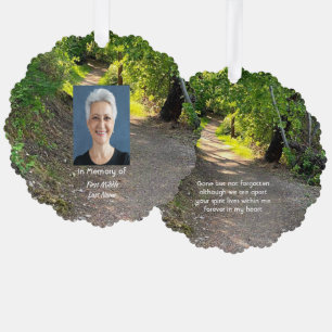 Herdenkingsfoto Gebedspad Bos Bomen Ornament Kaart