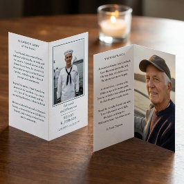Herdenkingsfoto gedicht gebedskaart voor marinevet kaart