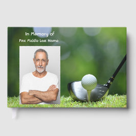 Herdenkingsfoto Golfer Golfbaan Golfen Gastenboek