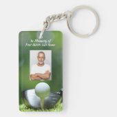 Herdenkingsfoto Golfer Golfbaan Golfen Sleutelhanger (achterkant)
