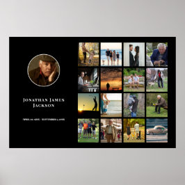 Herdenkingsfoto graf landschap Levensviering  Poster