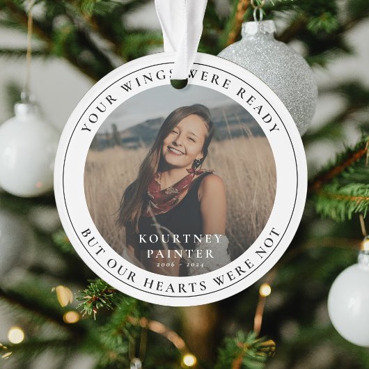 Herdenkingsfoto Herdenking Kerstfeest Ornament