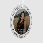 Herdenkingsfoto Herdenking Kerstfeest Ornament (voorkant)