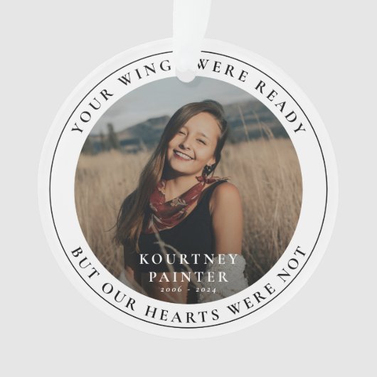 Herdenkingsfoto Herdenking Kerstfeest Ornament (voorkant)