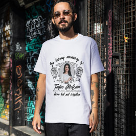Herdenkingsfoto-herdenking: Maathemden met foto T-shirt