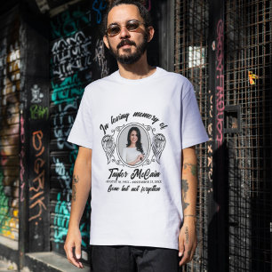 Herdenkingsfoto-herdenking: Maathemden met foto T-shirt