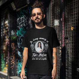Herdenkingsfoto-herdenking: Maathemden met foto T-shirt