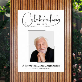 Herdenkingsfoto-herdenkingsdienst voor overledene poster