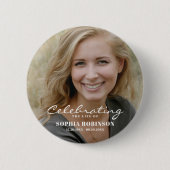 Herdenkingsfoto-herinnering Ronde Button 5,7 Cm (Voorkant)