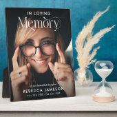 Herdenkingsfoto 'In Liefdevolle Herinnering' Tribu Fotoplaat (Zijkant)