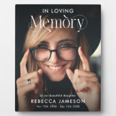 Herdenkingsfoto 'In Loving Memory' Fotoplaat (Voorkant)