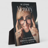 Herdenkingsfoto 'In Loving Memory' Fotoplaat (Zijkant)