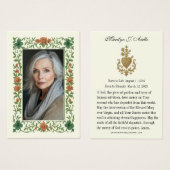 Herdenkingsfoto Jezus-gebed Foto Visitekaartje (Voorkant /achterkant)