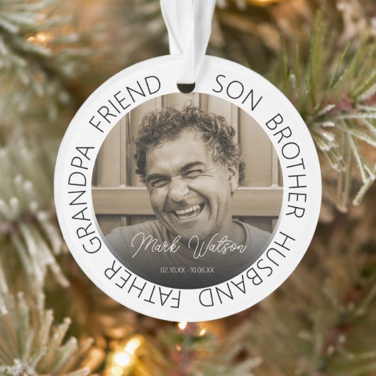 Herdenkingsfoto Kerstboomornament Ornament (Boom)