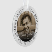 Herdenkingsfoto Kerstboomornament Ornament (voorkant)