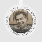 Herdenkingsfoto Kerstboomornament Ornament (achterkant)