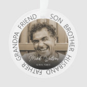 Herdenkingsfoto Kerstboomornament Ornament (voorkant)