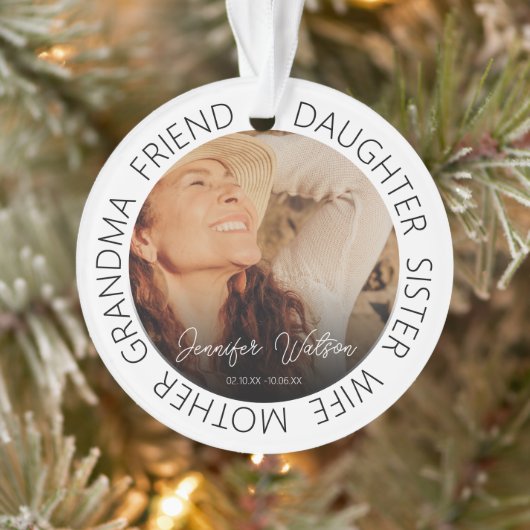 Herdenkingsfoto Kerstboomornament Ornament (Boom)