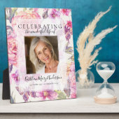 Herdenkingsfoto met bloemen fotoplaat (Zijkant)