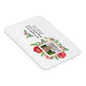 Herdenkingsfoto met medeleven Rouw Verlies Rozen Magneet (Rechterzijde)