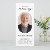 Herdenkingsfoto Minimale Begrafenisgebed Kaart (Staand voorkant)