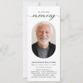 Herdenkingsfoto Minimale Begrafenisgebed Kaart (Voorkant)