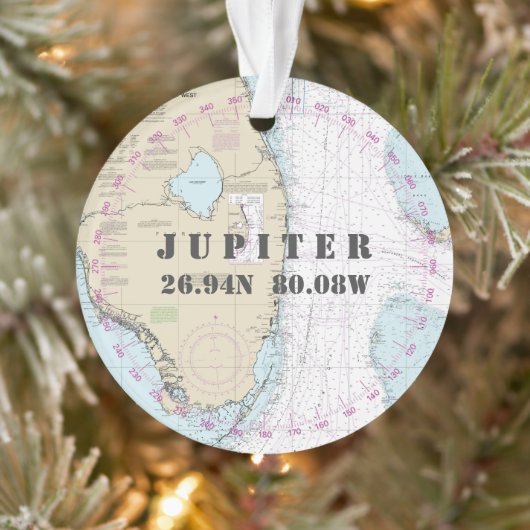 Herdenkingsfoto Nautische 2-zijdige Jupiter FL Ornament (Boom)