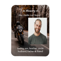 Herdenkingsfoto op maat Motorrijder
