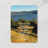 Herdenkingsfoto Orchard Lake Autumn Leaves Keepsak Visitekaartje (Voorkant)