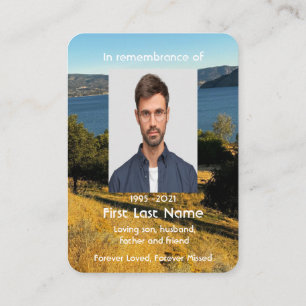 Herdenkingsfoto Orchard Lake Autumn Leaves Keepsak Visitekaartje