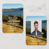 Herdenkingsfoto Orchard Lake Autumn Leaves Keepsak Visitekaartje (Voorkant / Achterkant)