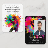 Herdenkingsfoto Paintball Game Enthousiast Visitekaartje (Voorkant / Achterkant)