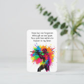 Herdenkingsfoto Paintball Game Enthousiast Visitekaartje (Staand voorkant)